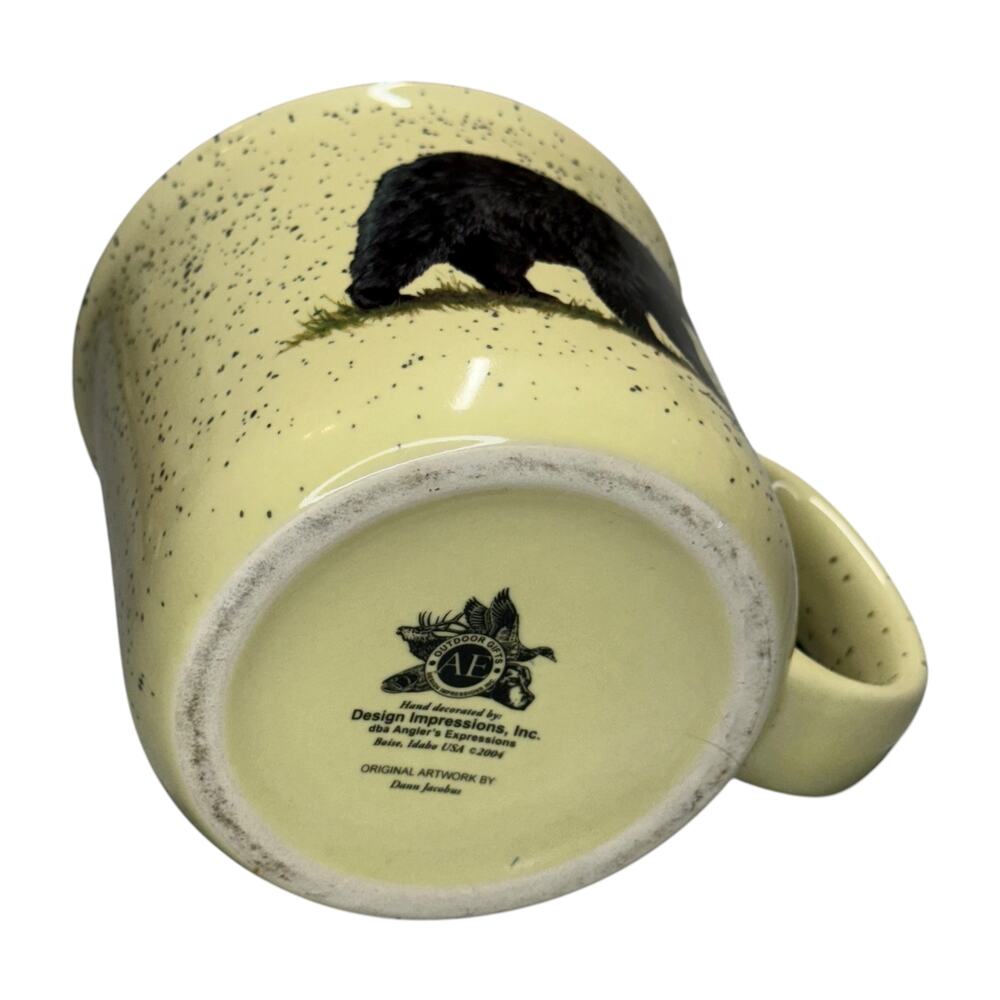 Design Impressions Black Bear Campfire Mug Wildlife Art Dann Jacobus 2004 - Picture 7 of 9